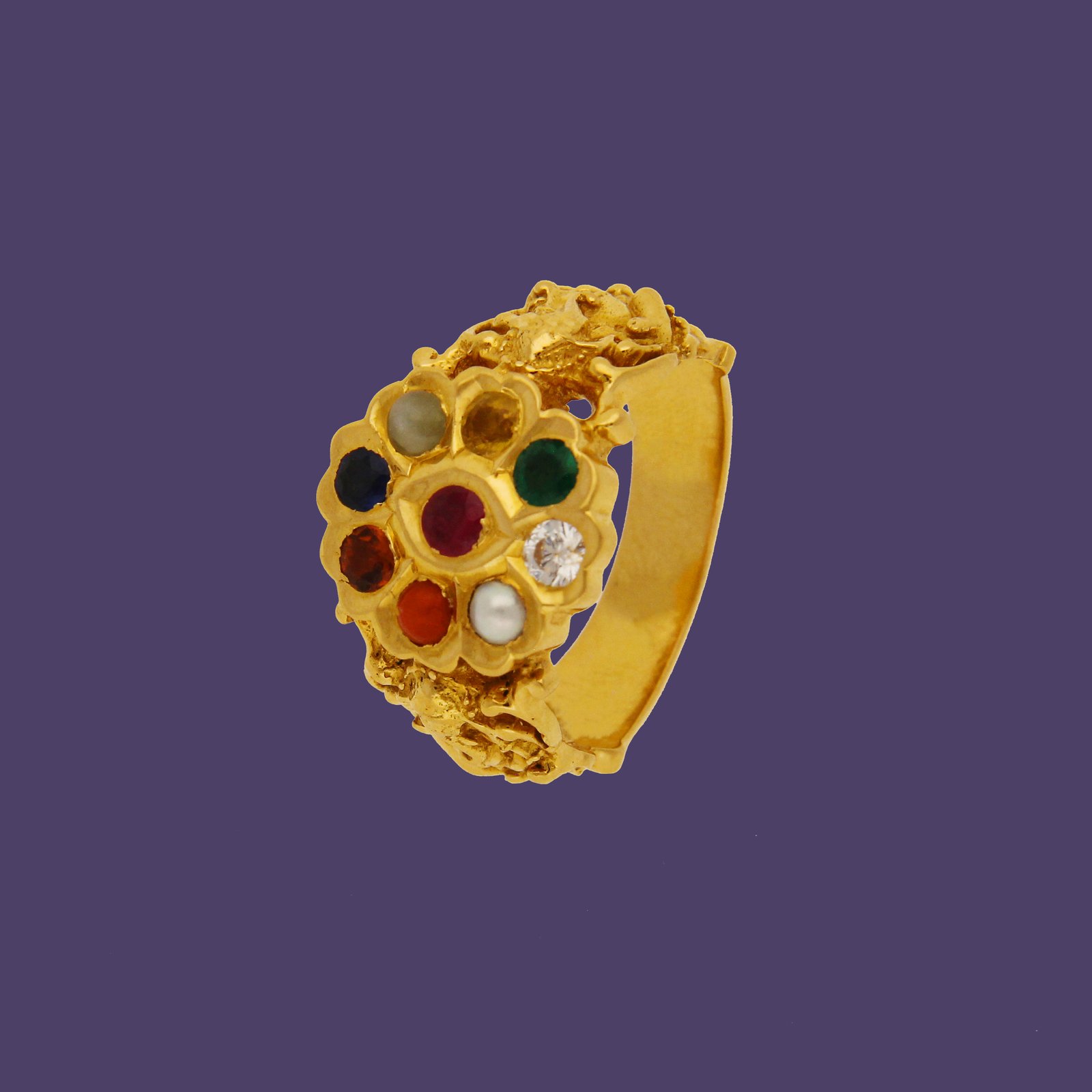 GENTS NAVARATNA RING
